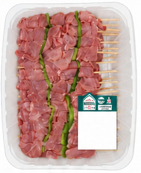 Brochettes de dinde Poivrons